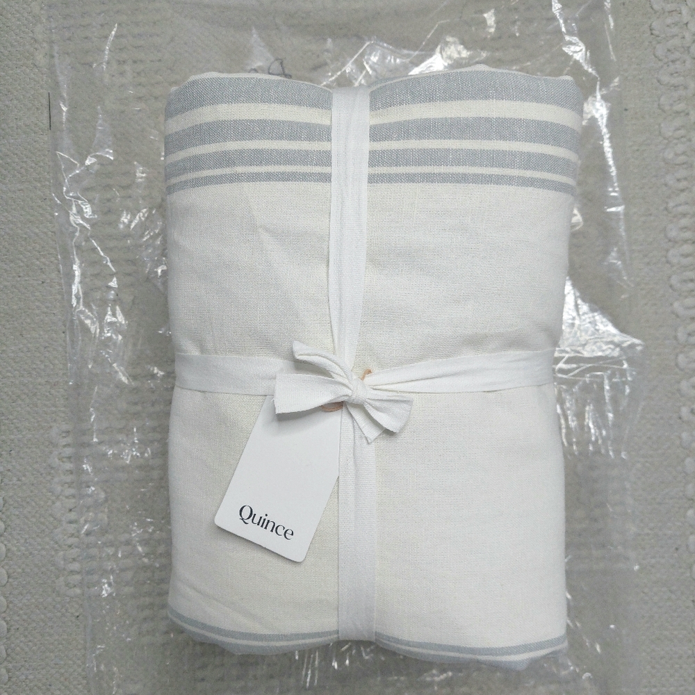 NWT! Quince Linen Coastal Stripe Blackout Curtains- 2 Panels! 48"x 84" (C67) - Picture 6 of 11